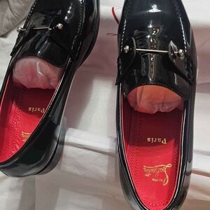 Christian Louboutin Black Patent Loafers